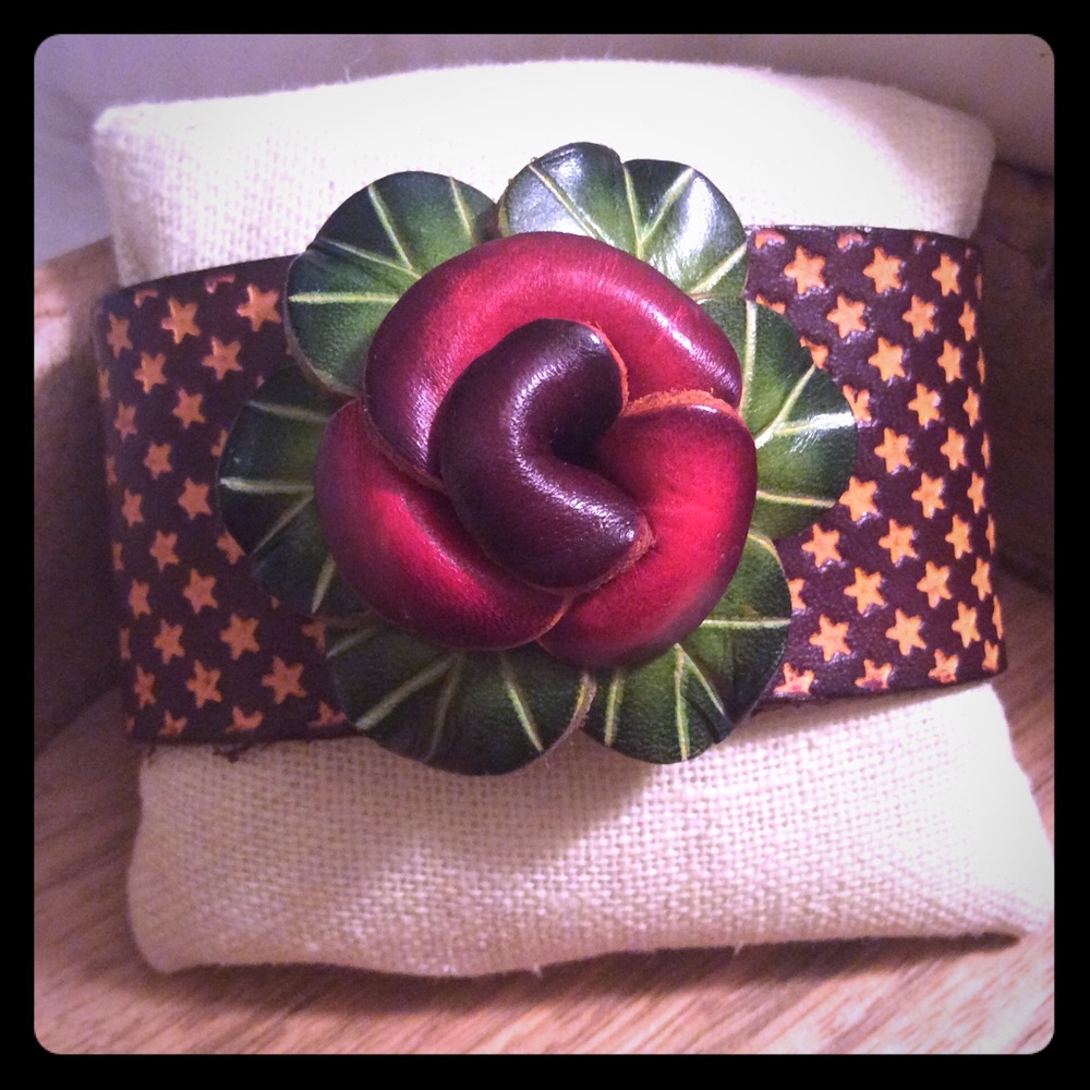 Leather adjustable Cuff Bracelet